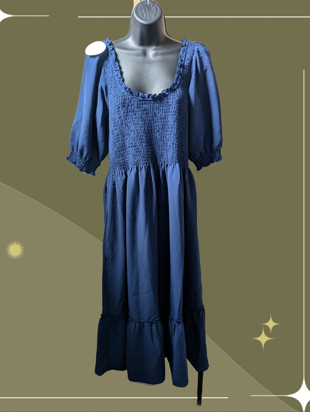 ✨ Nwt Hill House Louisa Nap Dress In Navy Blue Crepe Size XL